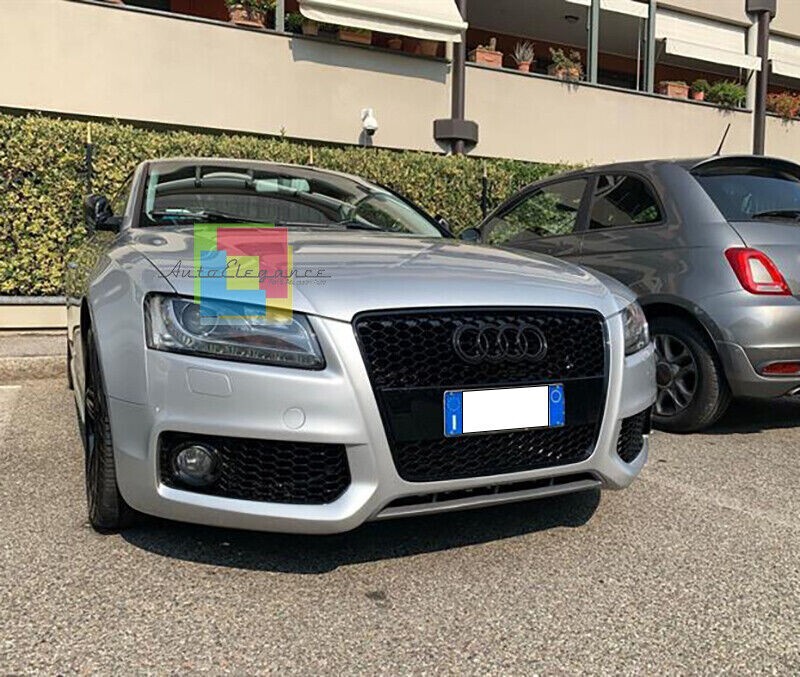 HIBEYO Custodia per Chiave Auto Smart Adatta per Audi A4 A4L A6L A8 Q5 Q7 TTS TT Telecomando Senza Blocco di accensione Keyless Auto TPU Pelle Texture Custodia Protettiva Argento