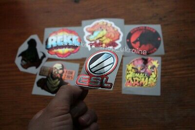 Red Set of Foil Metal Stickers from CS GO in Real Life MLG CSGO