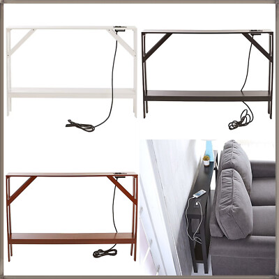 Slim Space Saver Accent Console Table Outlet USB Entryway Hallway Sofa~ 3 COLORS