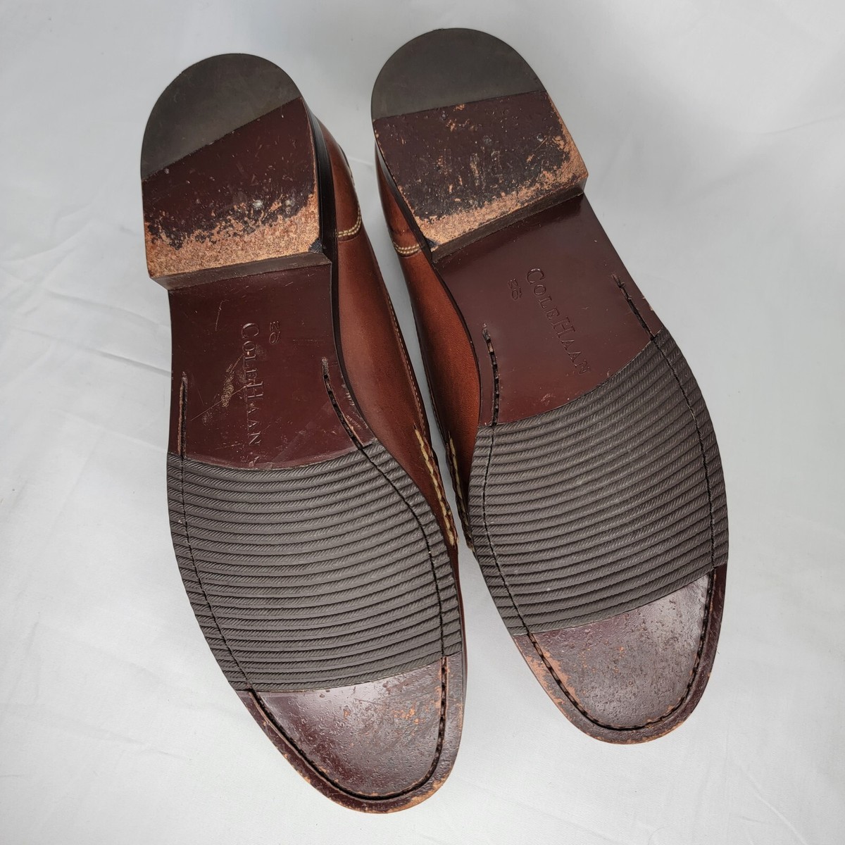 Cole Haan loafer size 10 M made in Brazil Mens Brown Leather‎ Cole Haan Mens Leather Loafers Dress Shoes Gold Buckle  main image 2