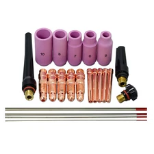 TIG Collet Body 2% Lanthanated Tungsten Electrode Kit Fit WP CK 17 18 26 22pcs