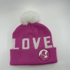 Disney Princess Love Beanie Winter Hat Pink Cinderella Sleeping Beauty OSFA