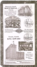 1924 Mount Royal MONTREAL Ling Edward TORONTO United Hotel of America Print Ad