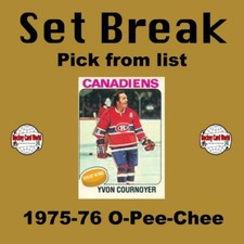 (HCW) 1975-76 O-Pee-Chee NHL Hockey Cards Set Break #4 - Pick From List