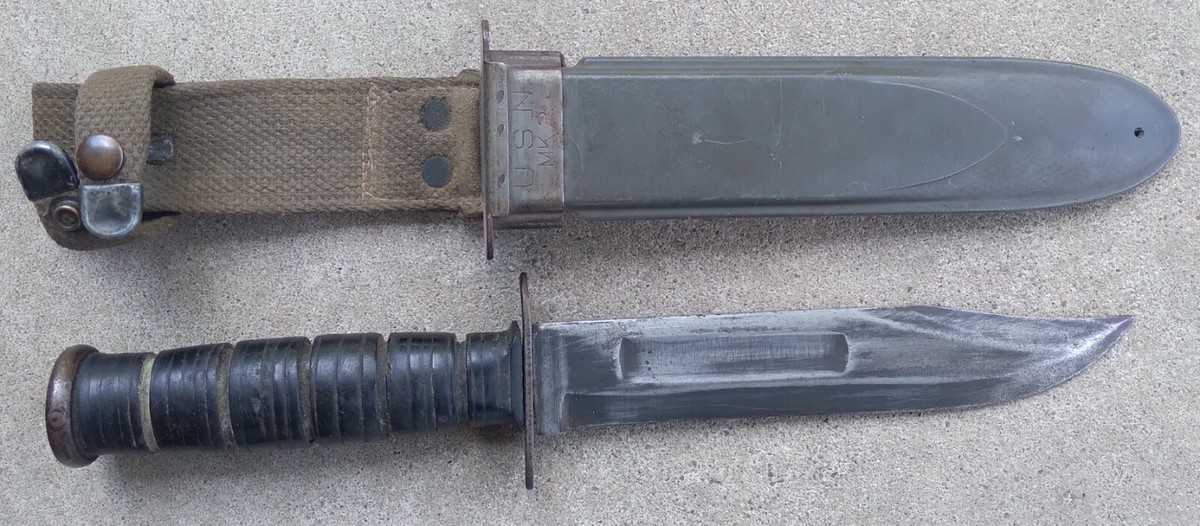 ベトナム戦争　USN Mk2 　ナイフ　KA-BAR ＷＷ2 WW2 Ka-Bar USN MK2 fighting knife, 1944 NORD scabbard
