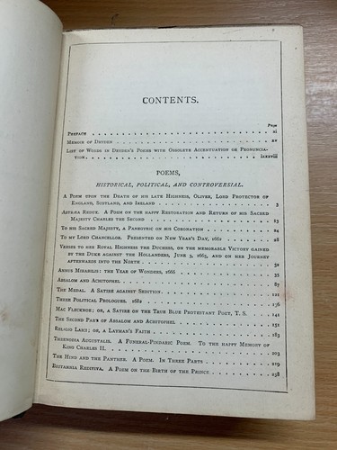 1870 "THE POETICAL WORKS OF JOHN DRYDEN" POETRY POEMS HARDBACK BOOK (P5) - Picture 6 of 18