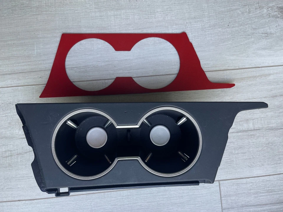 Cubierta portavasos interior de fibra de carbono Genesis G70 pieza de ajuste superposición genuina de 3M Foto 4 de 4