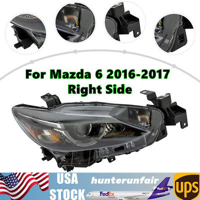 Right Side LED Headlight for Mazda 6 2016-2017 Headlamp Assembly w/ AFS LED DRL