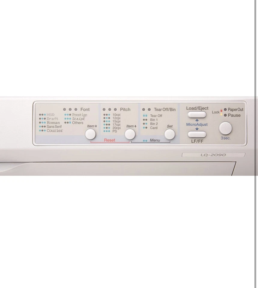 BRAND NEW Epson LQ-2090 Wide Format Dot Matrix Printer (C11C559001) - Image 2 of 4