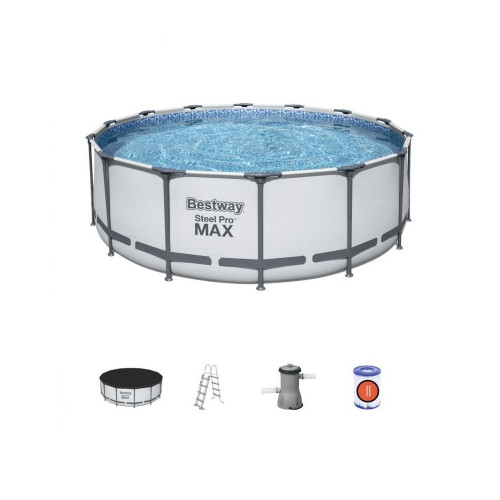 Bestway 5612X piscina Steel Pro MAX rotonda 427x122 cm con telaio pompa scaletta