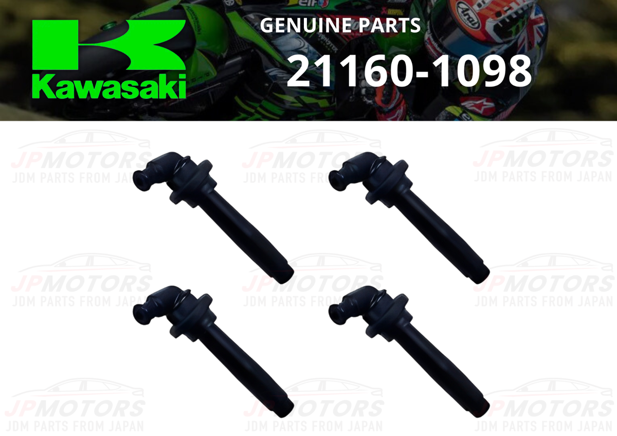 ナッツ KAWASAKI Genuine ZZR1200 ZX1200 Spark Plug Caps set 21160-1098 x4