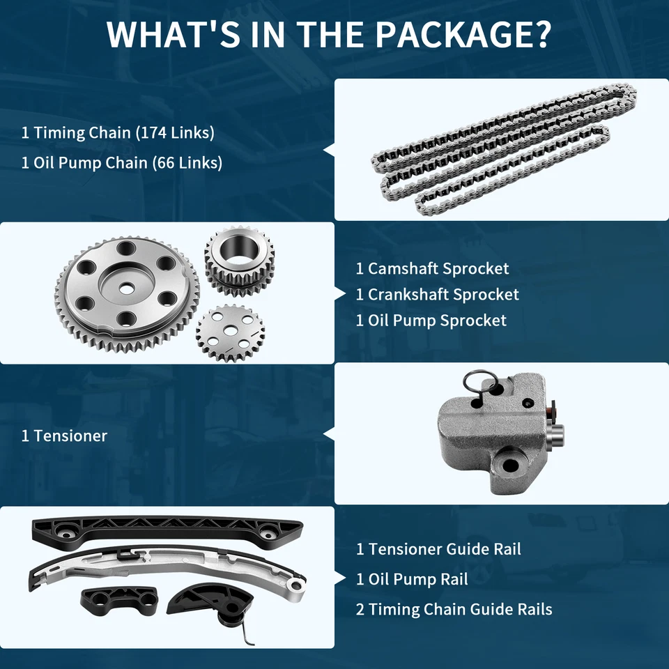 For Mazda 3 5 6 Tribute 2.0L 2.3L 2003-2007 Timing Chain Kit L305-12-614 - Image 4 of 4