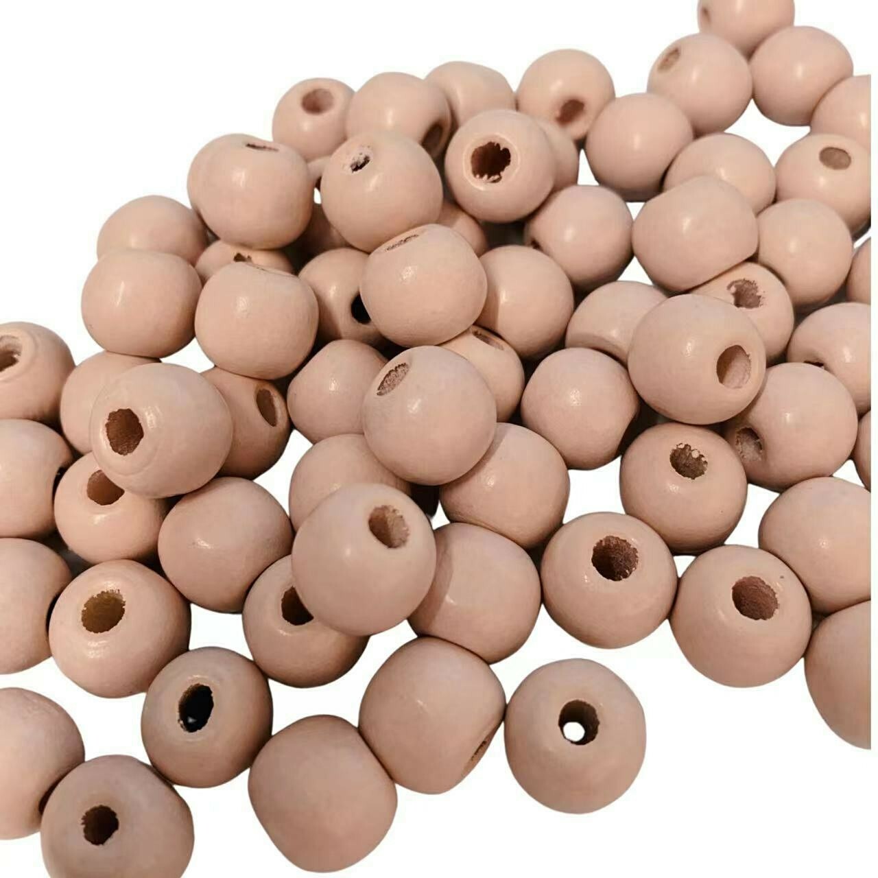 12mm wooden beads, Wood craft Beads, Pack 100, Choose Your Colour, Kids