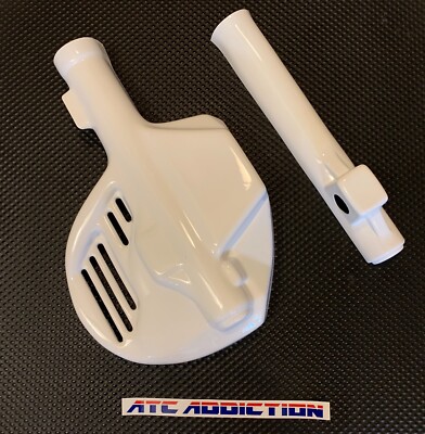 ATC Addiction Front Fork & Disc Guards in WHITE Honda ATC350X ATC 350X Maier  
