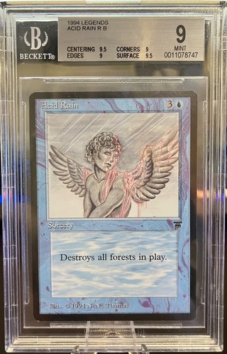 MTG Acid Rain - Magic the Gathering Legends Rare MINT - GRADED BGS 9 ...