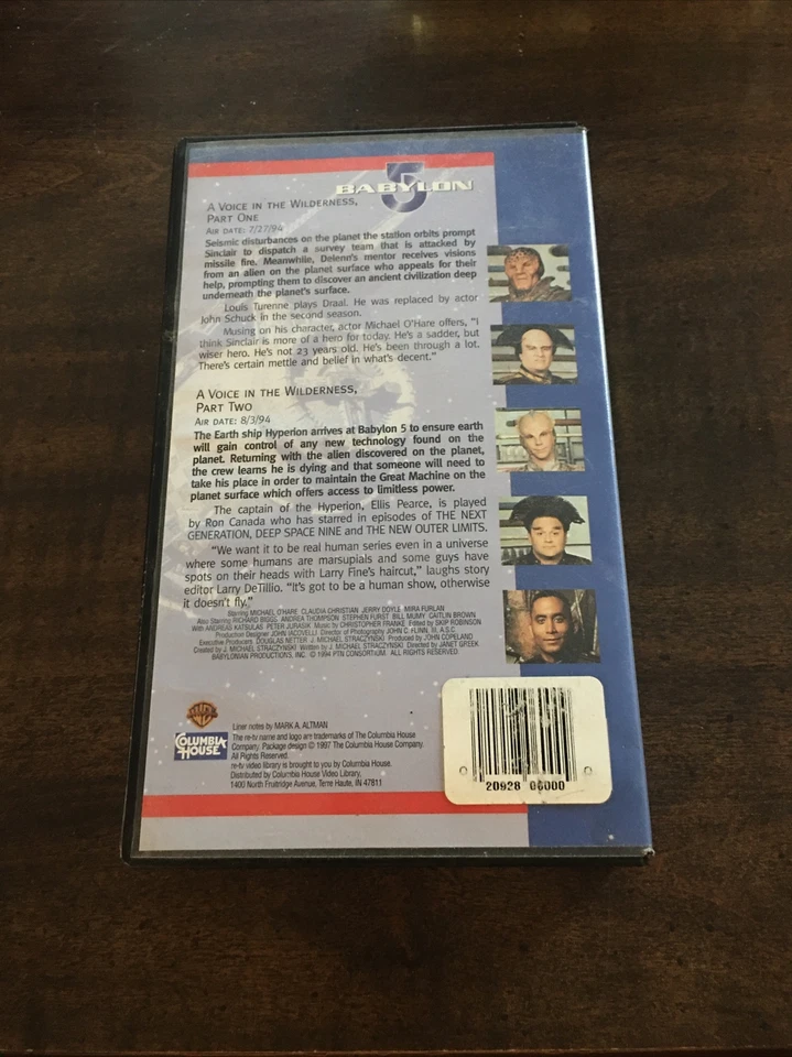Babylon 5 A Voice In The Wilderness 1997 VHS USED - Image 2 of 3