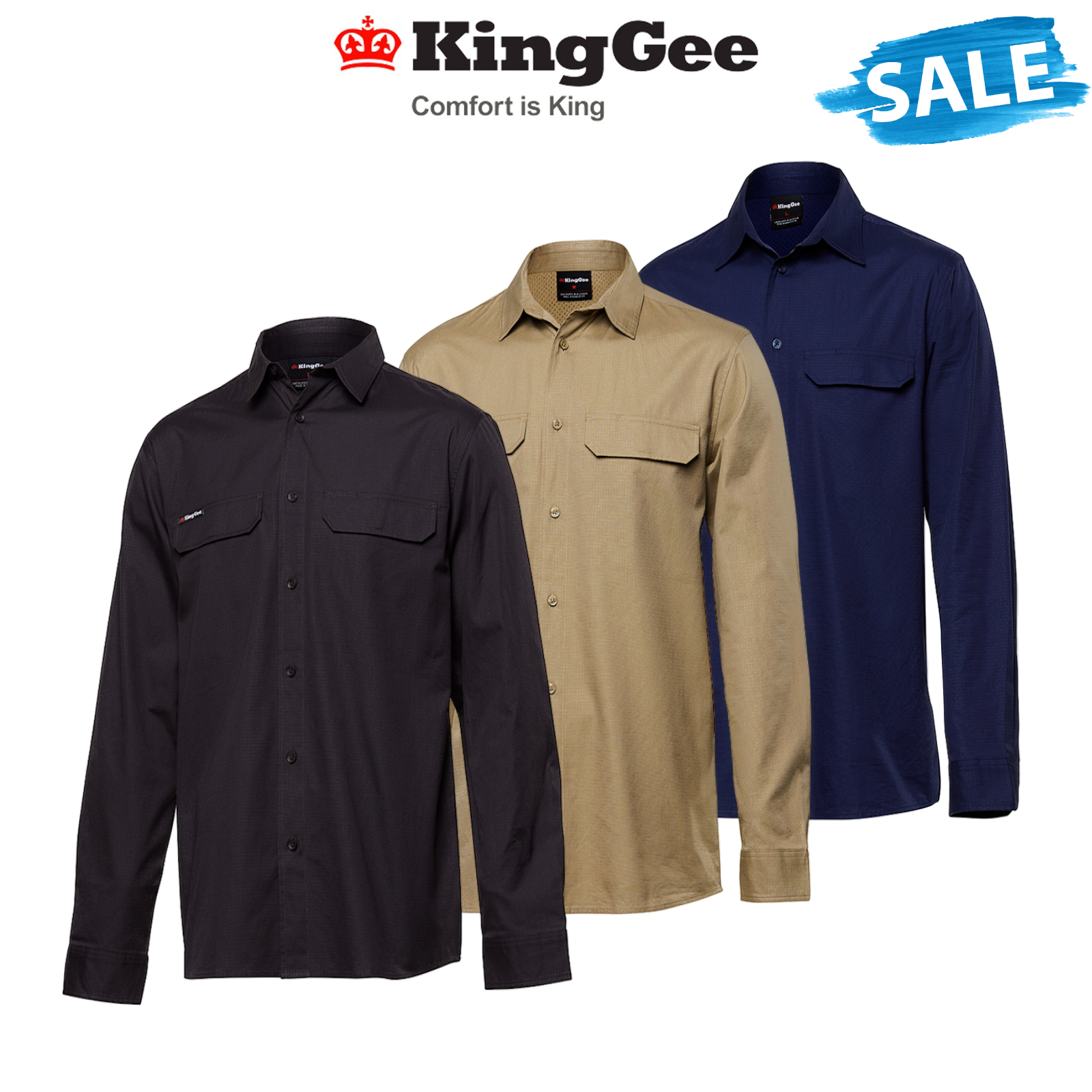 55% OFF SALE KingGee Workcool Pro Sales for sale Shirt Long Sleeve Stretch Dura Ripstop