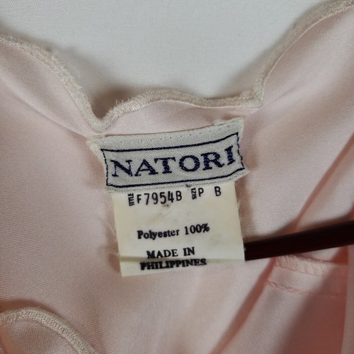 Vintage Natori raso orsacchiotto donna piccolo petite arazzo setoso lingerie smerlata - Foto 12 di 14