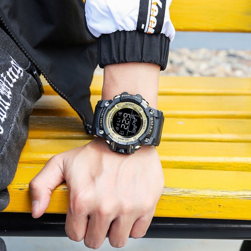 Reloj pulsera SMAEL para hombre deportes al aire libre relojes digitales moda niños alarma LED - Imagen 12 de 21