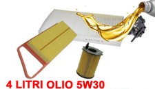 KIT 4 FILTRI TAGLIANDO OLIO 5W30 per FORD FIESTA 5 FUSION 1.4 TDCI