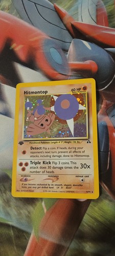 Pokemon TCG - Hitmontop 1st Edition Neo Discovery 3/75 Holo Rare Card
