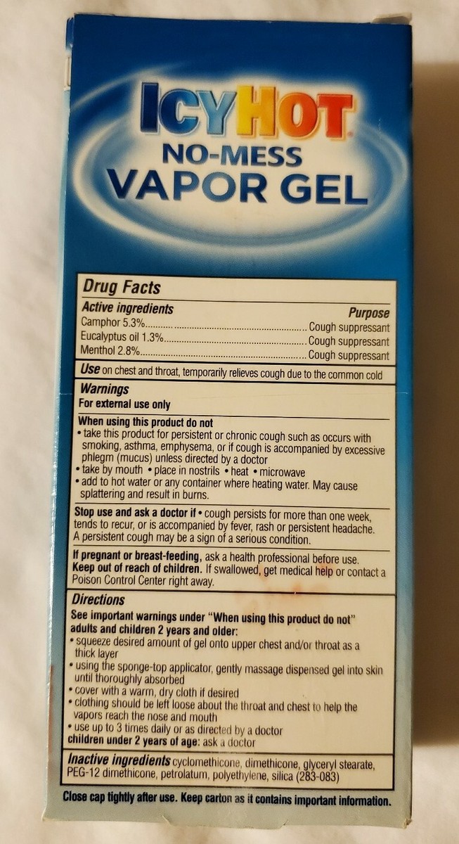 ICY HOT Vapor Gel - Cough Suppressent 2 oz - (Discontinued