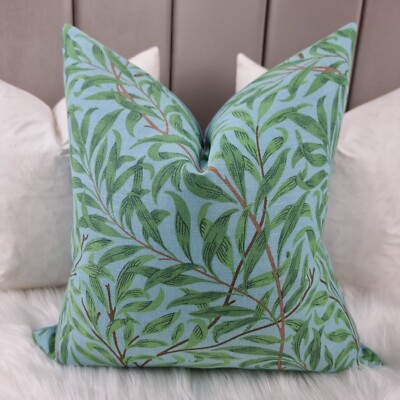 17x17 Zoll William Morris Willow Bough Sky Leaf Garten Stoff Handarbeit Kissenbezug