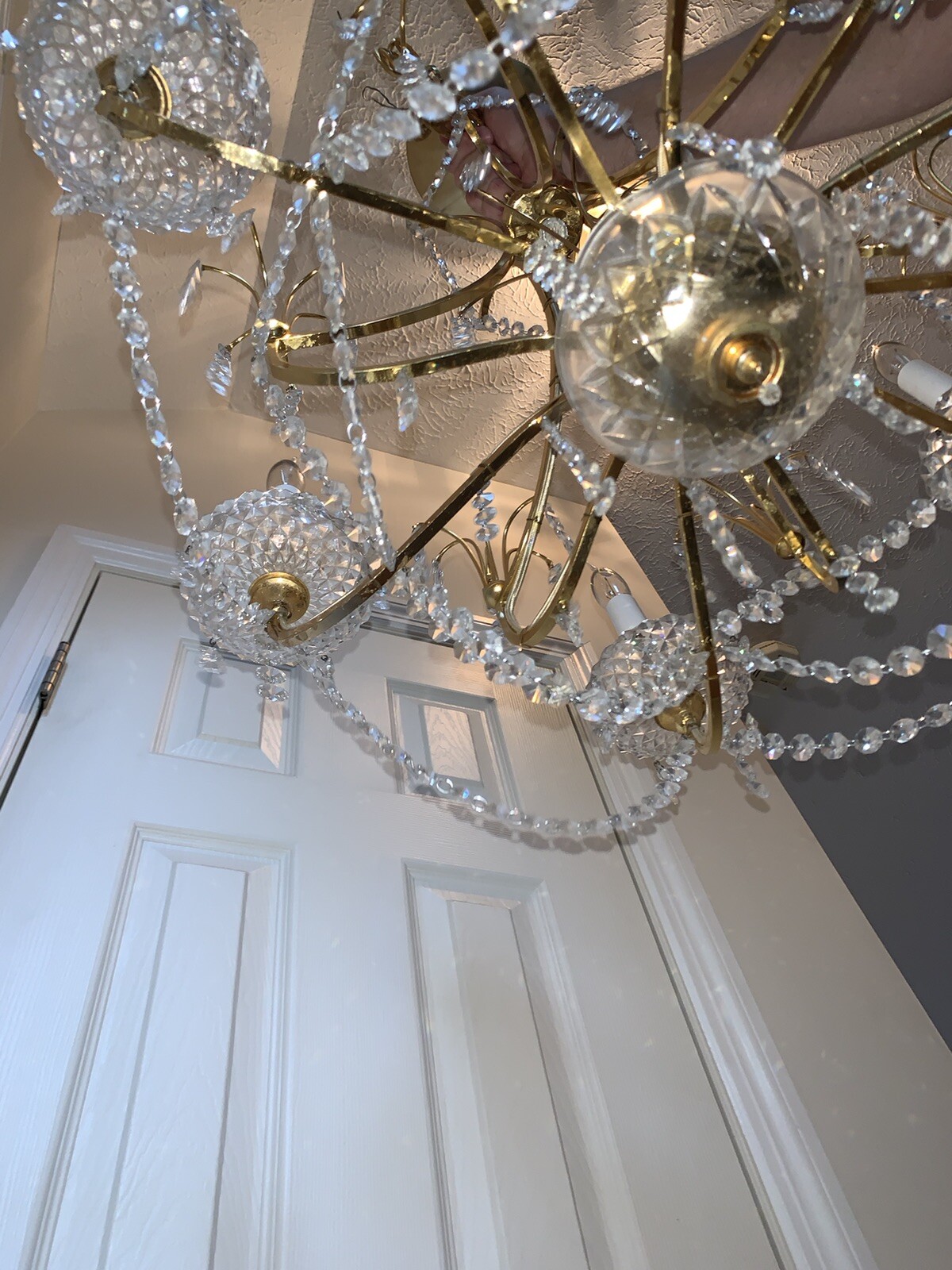 Modern Fake Crystal Chandelier Pendant Ceiling Lighting Fixture 6 Light