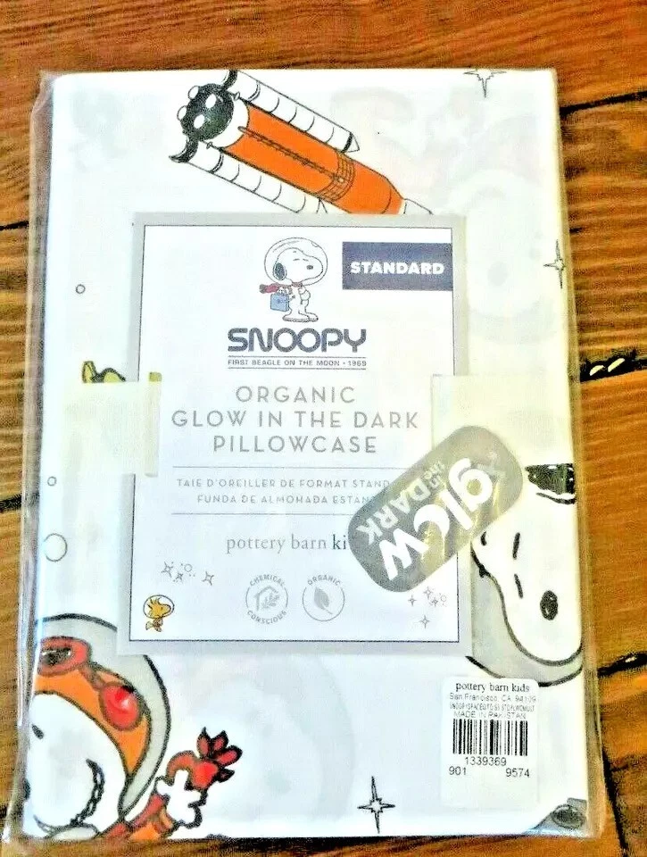 Pottery Barn Snoopy vacaciones Disney cama espacio Navidad cacahuetes regalo SET 2 Foto 3 de 4