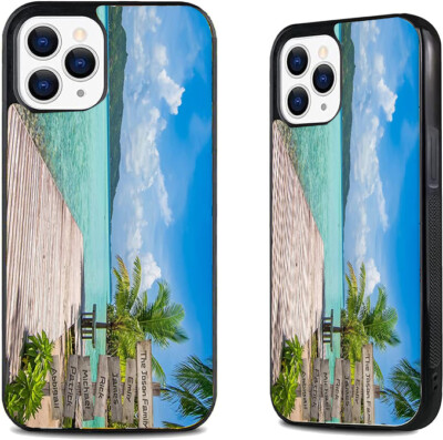 Phone Case, TPU Protective Case Printed Names &date on Scratch-Resistant Cover