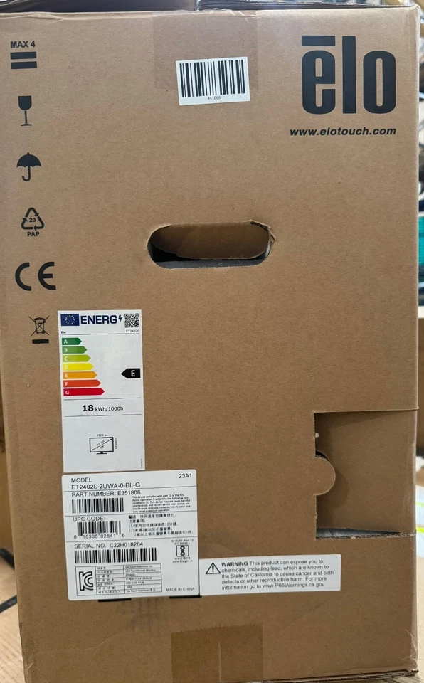 Elo ET2403LM Touchscreen 24" LCD Monitor - Image 2 of 3