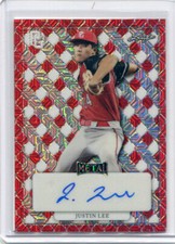 2022 Leaf Perfect Game Red Mojo Proof Autographs Justin Lee Auto 1/1