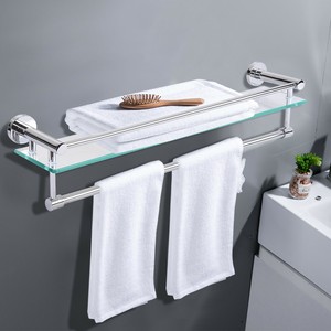 Wall Mount Tempered Glass Corner Shelf Bathroom Shower Shelf Rack Storage Bath Ebay