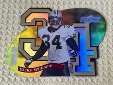 1999 Score Supplemental Ricky Williams Behind the Numbers GOLD /34 COLOR MATCH