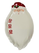 Vintage ceramic Santa spoon rest CUTE! Christmas Holidays Gift Giving Decor