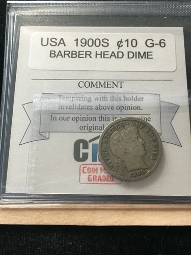 1900 S  USA,  Barber Head Dime,