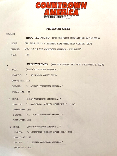5/21/83 JOHN LEADER'S COUNTDOWN AMERICA,HALL & OATES FEATURE, PRINCE, BOWIE,TOTO - Picture 5 of 5