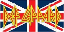 Uk Flag Def Leppard Novelty Car License Plate