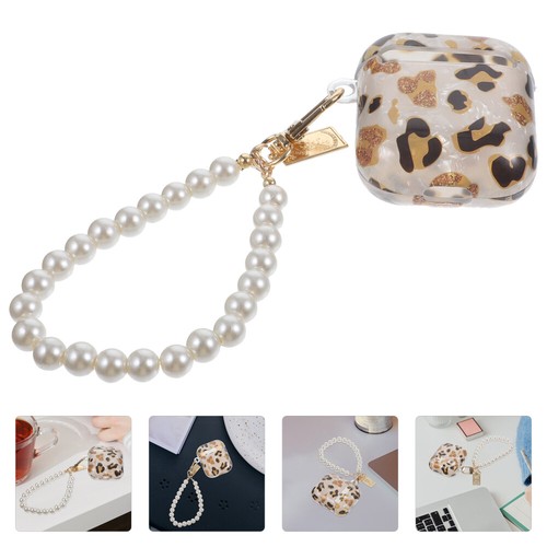 Leopard Pearl Protective Case Earbud Carrying with Clip Buds Cases - 第 4/12 張圖片