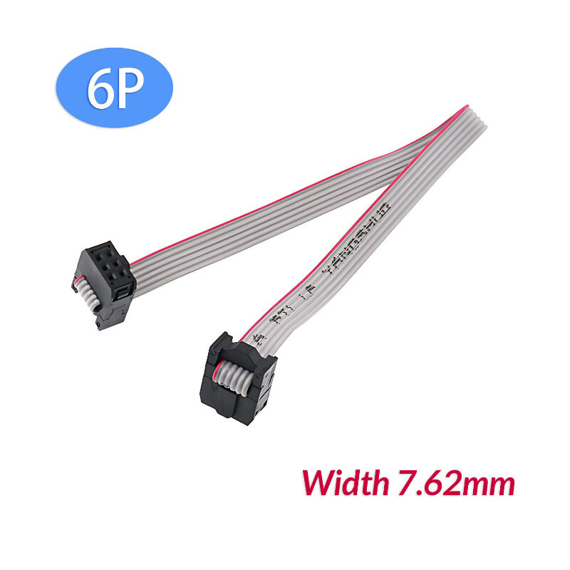 IDC 6-64 Pin Flat Ribbon Cable Female Connector, 2.54MM Pitch Length ...