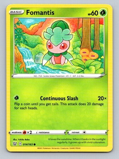 2021 Pokemon Card Battle Styles Fomantis 14/163