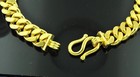 100 Gram Handmade in USA 8 inches 24K  Solid Yellow Gold Curb Link Bracelet — photo 3