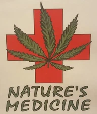 NATURE'S MEDICINE POT WEED MARIJUANA LEAF MARY JANE SHIRT #MJ-15 POCKET