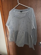 Torrid 2 Gray Polkadot Sweatshirt