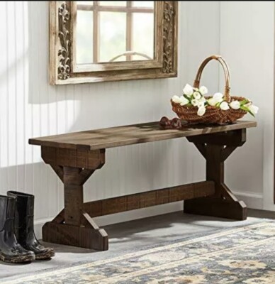Backyard Discovery Garden Farmhouse Bench Walnut