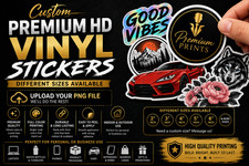 Custom Premium Hd Vinyl Or Transparent Stickers - Different Sizes Available Custom Premium Hd Vinyl Or Transparent Stickers - Different Sizes Available