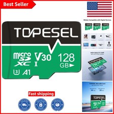 128GB High-Speed Micro SD Card with Adapter - Waterproof & Drop Proof