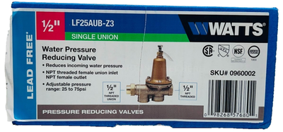 #ad Watts 1 2 in. Copper FPT x FPT Pressure Reducing Valve $119.99