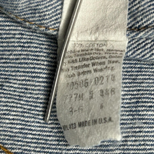 Vintage Levi's Jacket Mens 44 Fits 40 Blue Jean Denim Trucker Made USA 80s 90s by Levi's, $69.99 - Photo 9