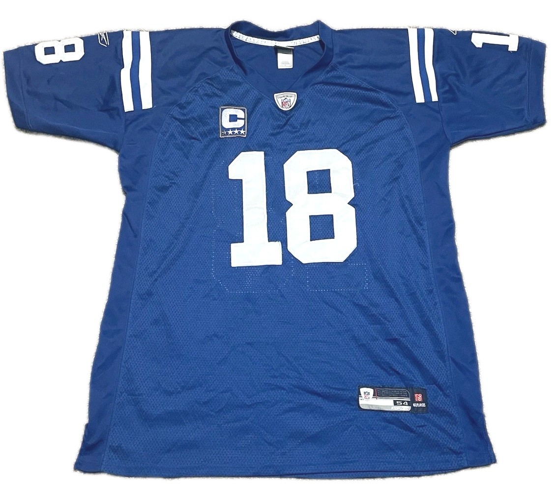 インディアナポリス・コルツ 18番ジャージ XL Reebok Mens Reebok Peyton Manning Indianapolis Colts #18 Jersey Captain